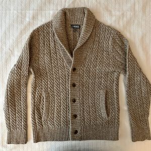 Bonobos Oatmeal Shawl Lambswool Cardigan